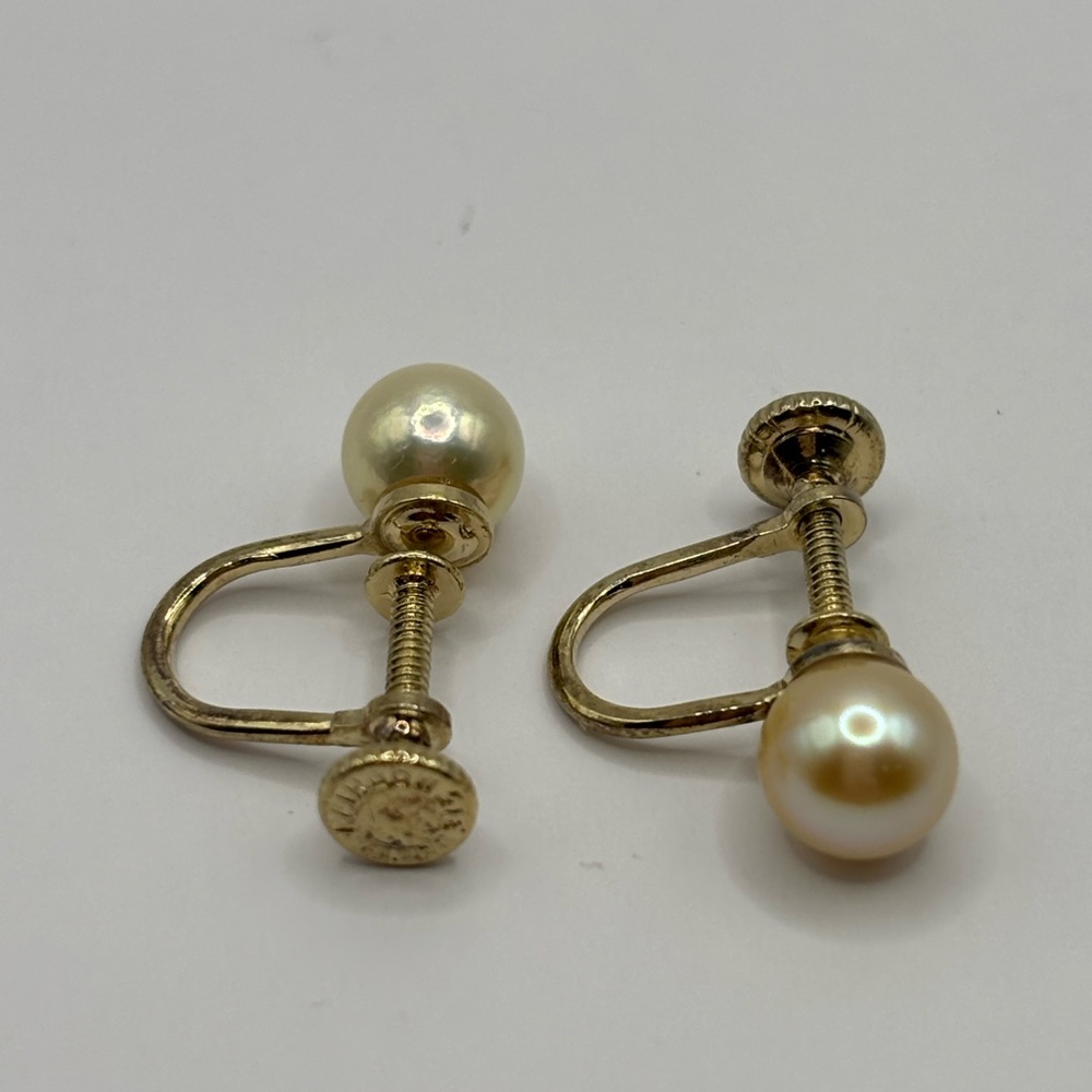 Freshwater pearls Sterling Silver Gold plated Earrings